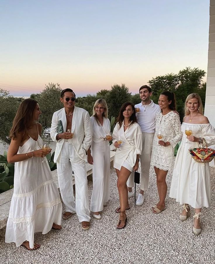 An all-white celebration